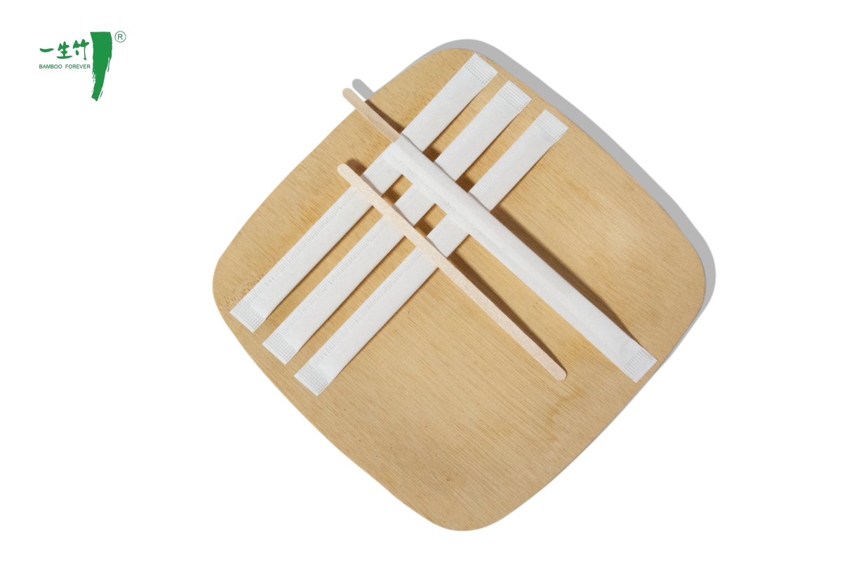 Bâtonnet à café en bois personnalisé emballé individuellement