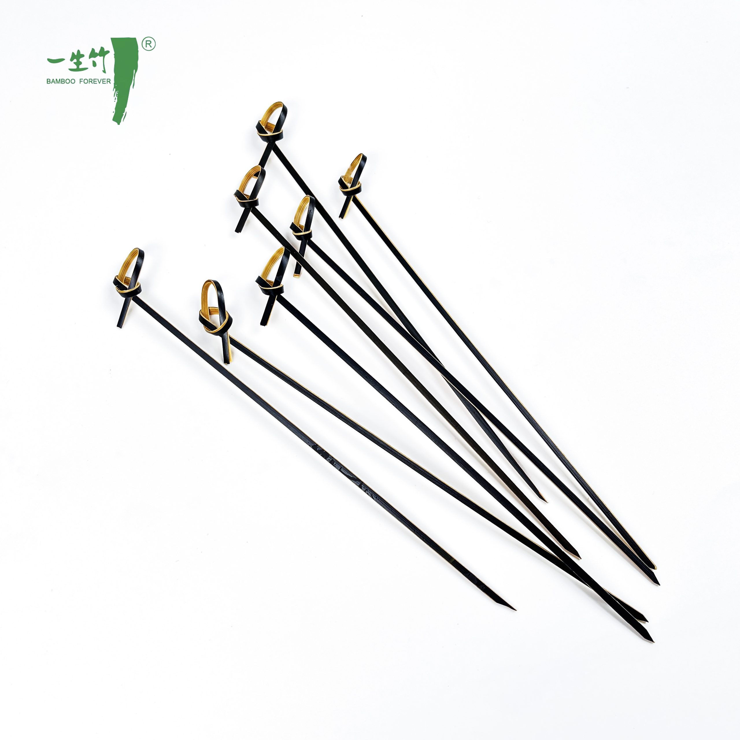 Bâtonnets de Bambou Tressés Jetables – Pic à Amuse-Bouches Écologiques pour Réceptions