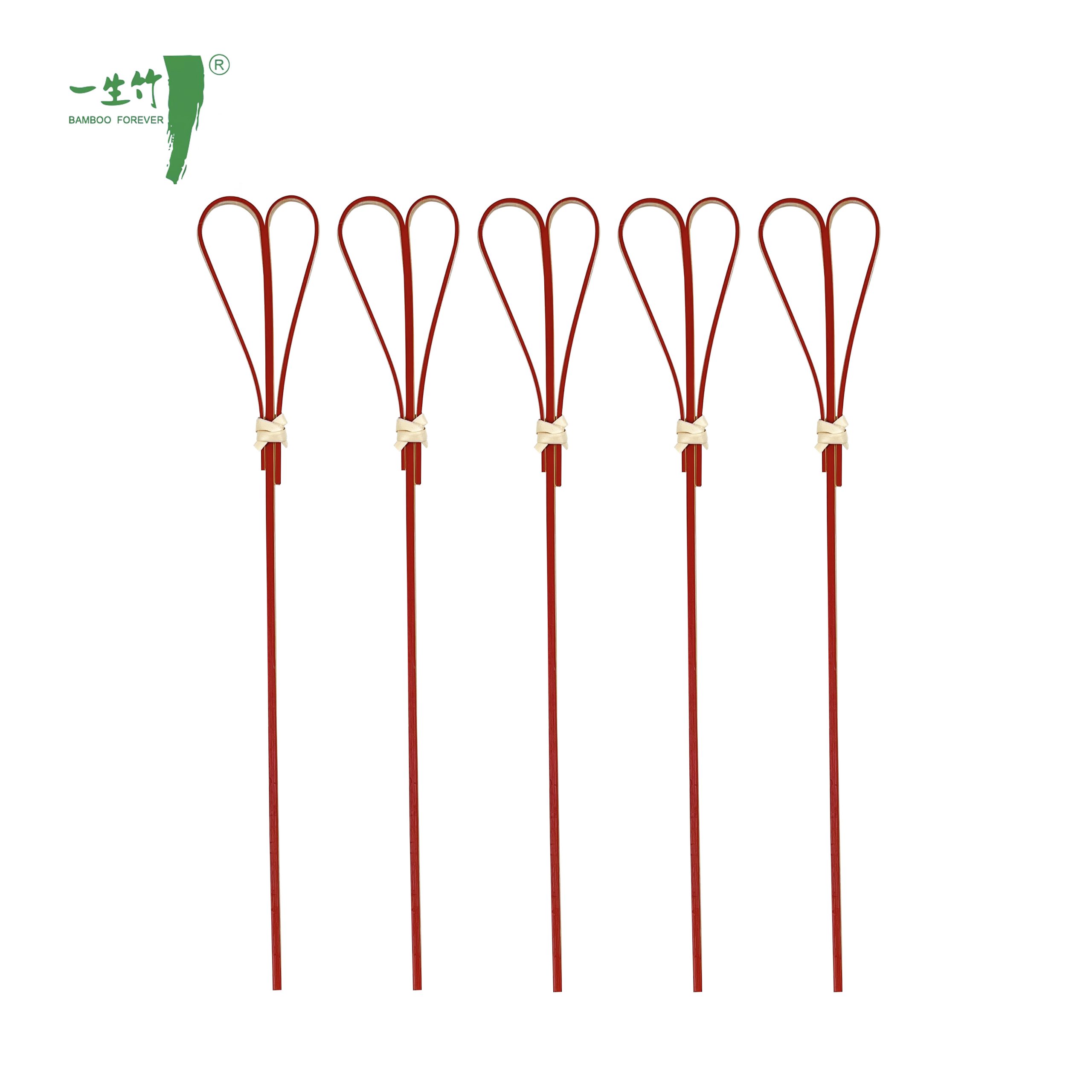 Cure-dent en Bambou Cœur avec Couleur Variée