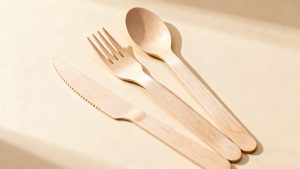 Couverts en bois FSC bouleau biodégradables en 90 jours performance durable certifiée