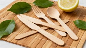 Couverts jetables en bambou résistance supérieure pour restauration durable